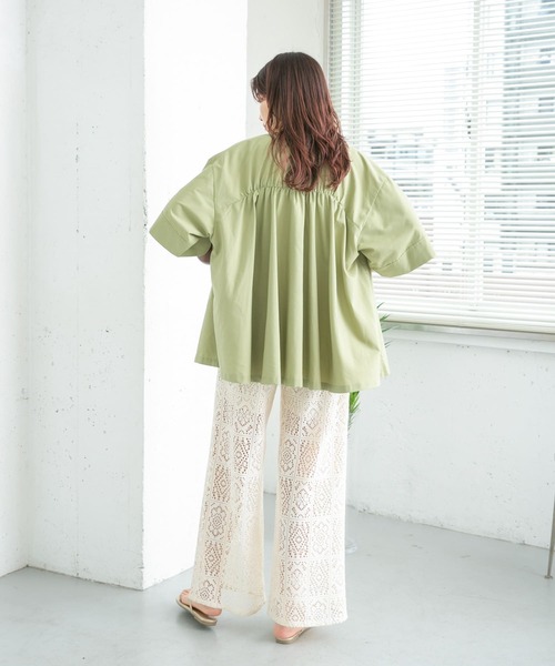 KBF（ケイビーエフ）の「ストレートレースパンツ（その他パンツ・レディース・オフホワイト/ダークブラウン/アイボリー・ONE）」の21枚目の写真