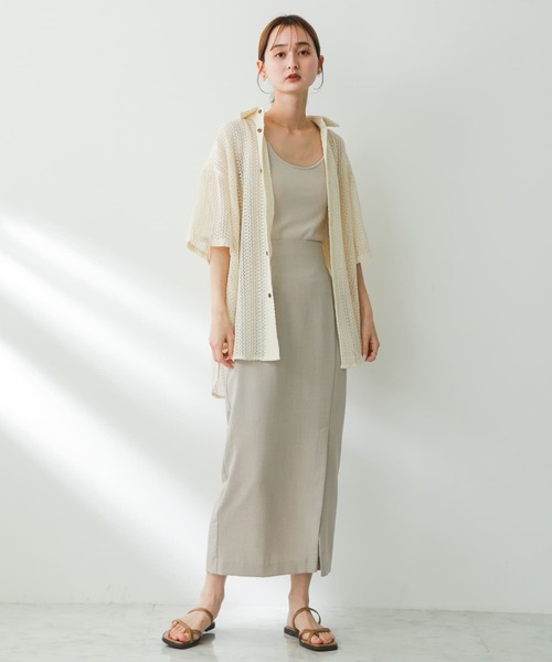 SENSE OF PLACE by URBAN RESEARCH（センスオブプレイスバイアーバンリサーチ）の「『ユニセックス』レースアミルーズシャツ(5分袖)（シャツ/ブラウス・メンズ・アイボリー/チャコールグレー/ライトカーキ・MEDIUM/LARGE）」の21枚目の写真