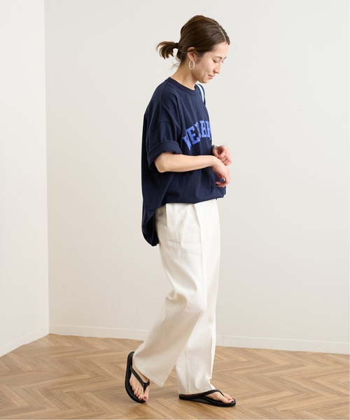 FRAMeWORK（フレームワーク）の「≪追加≫オーバーロゴT5（Tシャツ/カットソー・レディース・ホワイト/ネイビー・FREE）」の20枚目の写真