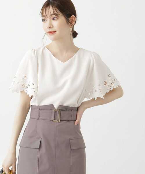 PROPORTION BODY DRESSING（プロポーションボディドレッシング）の「フレア刺繍ブラウス（シャツ/ブラウス・レディース・ブラック/ピンク/ホワイト系その他・SMALL/MEDIUM）」の5枚目の写真