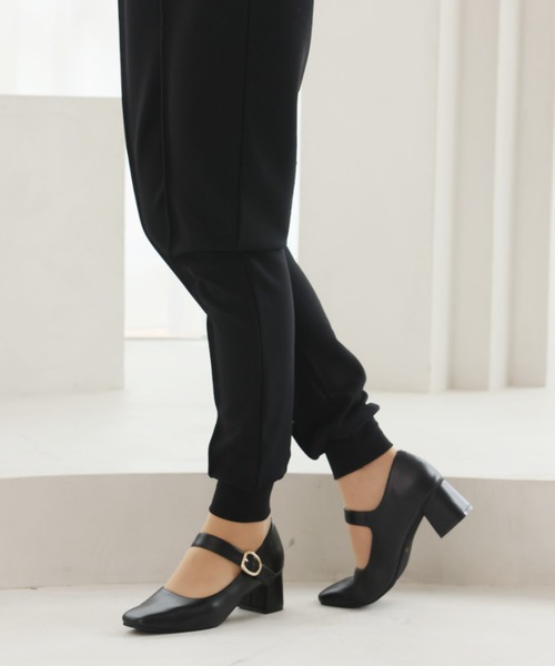 VIVIAN（ヴィヴィアン）の「スクエアトゥストラップパンプス（パンプス・レディース・ブラック/ブラック系その他/グレー系その他7・S/M/L/LL）」の5枚目の写真