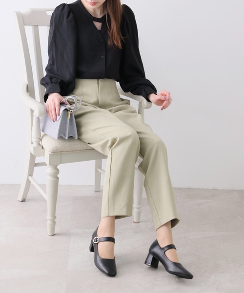 VIVIAN（ヴィヴィアン）の「スクエアトゥストラップパンプス（パンプス・レディース・ブラック/ブラック系その他/グレー系その他7・S/M/L/LL）」の8枚目の写真