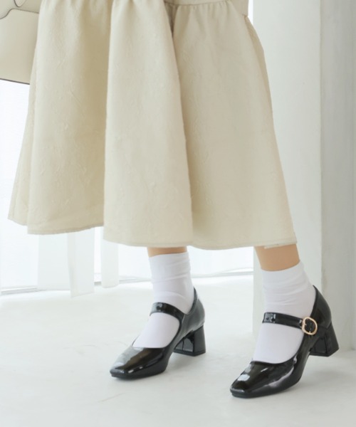 VIVIAN（ヴィヴィアン）の「スクエアトゥストラップパンプス（パンプス・レディース・ブラック/ブラック系その他/グレー系その他7・S/M/L/LL）」の13枚目の写真