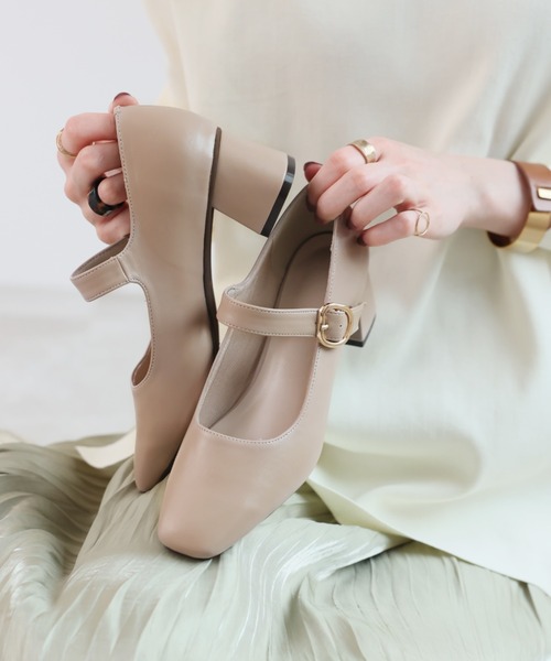 VIVIAN（ヴィヴィアン）の「スクエアトゥストラップパンプス（パンプス・レディース・ブラック/ブラック系その他/グレー系その他7・S/M/L/LL）」の21枚目の写真