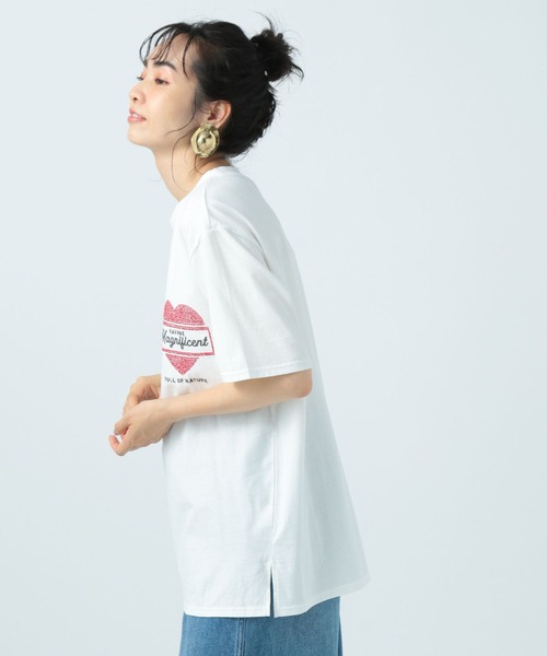 BAYFLOW(ベイフロー)の「エンブロイダリーTシャツ(Tシャツ/カットソー・レディース・グレー/オフホワイト/チャコール・FREE)」の7枚目の写真