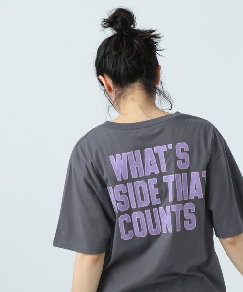 BAYFLOW(ベイフロー)の「エンブロイダリーTシャツ(Tシャツ/カットソー・レディース・グレー/オフホワイト/チャコール・FREE)」の22枚目の写真