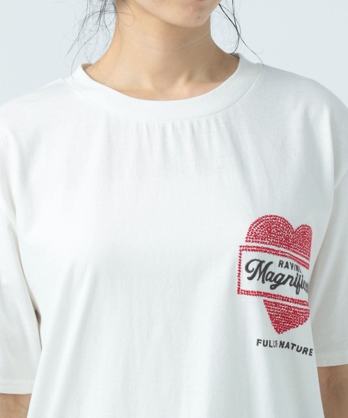 BAYFLOW(ベイフロー)の「エンブロイダリーTシャツ(Tシャツ/カットソー・レディース・グレー/オフホワイト/チャコール・FREE)」の12枚目の写真