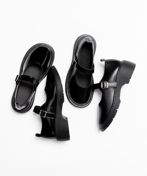 SVEC（シュベック）の「ライトチャンキーソール メリージェーン パンプス（パンプス・レディース・ブラック/ブラック系その他・36/37/39/40/38/35）」の3枚目の写真