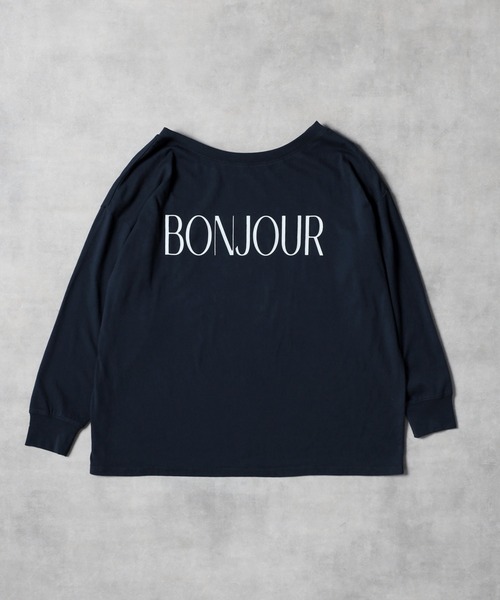 Bonjour Sagan（ボンジュールサガン）の「BONJOURオフショルカットソー（Tシャツ/カットソー・レディース・オフホワイト/ネイビー/ブラウン/カーキ/ベージュ・FREE）」の12枚目の写真