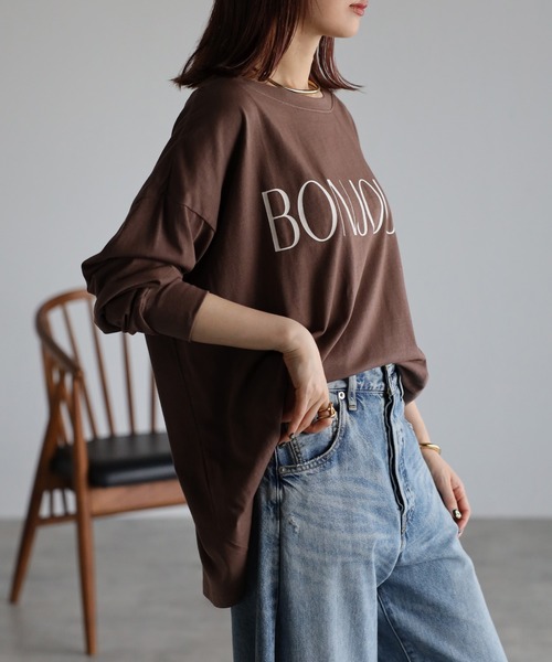 Bonjour Sagan（ボンジュールサガン）の「BONJOURオフショルカットソー（Tシャツ/カットソー・レディース・オフホワイト/ネイビー/ブラウン/カーキ/ベージュ・FREE）」の9枚目の写真