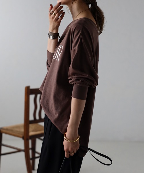 Bonjour Sagan（ボンジュールサガン）の「BONJOURオフショルカットソー（Tシャツ/カットソー・レディース・オフホワイト/ネイビー/ブラウン/カーキ/ベージュ・FREE）」の15枚目の写真