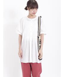 Samansa Mos2 | 切替バンドカラーチュニック(チュニック)