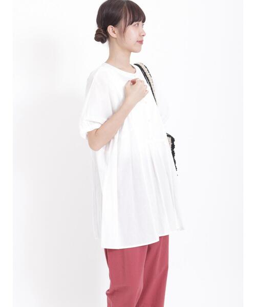 Samansa Mos2（サマンサ モスモス）の「切替バンドカラーチュニック