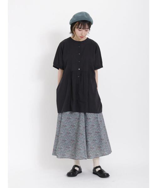 Samansa Mos2（サマンサ モスモス）の「切替バンドカラーチュニック（チュニック・レディース・ブラック/オフホワイト/グリーン/ブラウン・F）」の14枚目の写真