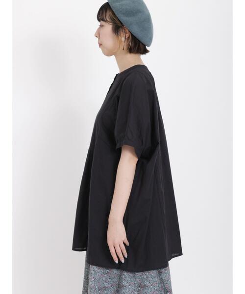 Samansa Mos2（サマンサ モスモス）の「切替バンドカラーチュニック（チュニック・レディース・ブラック/オフホワイト/グリーン/ブラウン・F）」の18枚目の写真