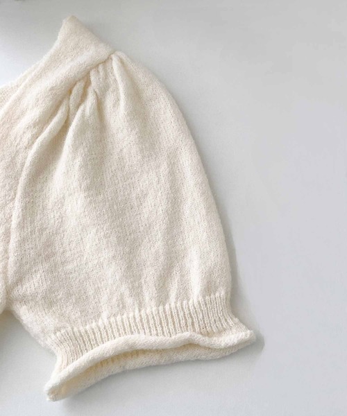 NANEA(ナネア)の「クロップド丈フロントリボンニットトップス(ニット/セーター・レディース・ブラック/グレー/ピンク/ホワイト・FREE)」の11枚目の写真