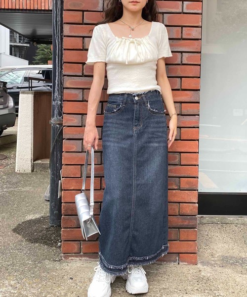 nala クロップドニットトップスM