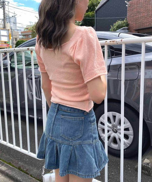 nala クロップドニットトップス　M nala クロップドニットトップスM