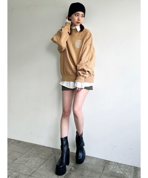 EMODA（エモダ）の「カフデザインロングシャツ（シャツ/ブラウス・レディース・ホワイト/ブルー/ブラック・FREE）」の8枚目の写真