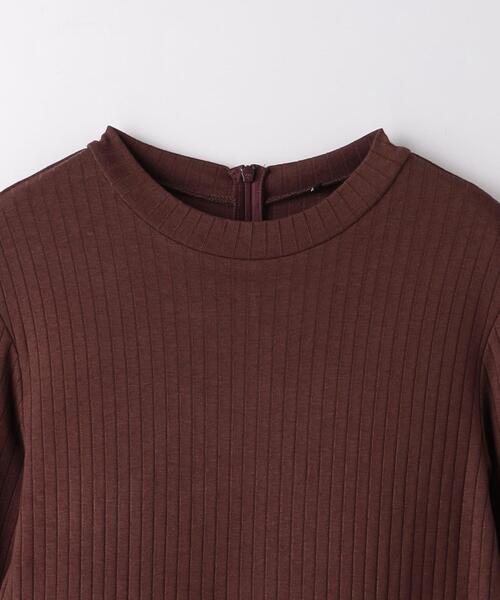 green label relaxing（グリーンレーベルリラクシング）の「TJ テレコ×タフタ チェック ロングワンピース 140cm-160cm（ワンピース・キッズ・ブラウン/ブラック・160cm/150cm/140cm）」の7枚目の写真