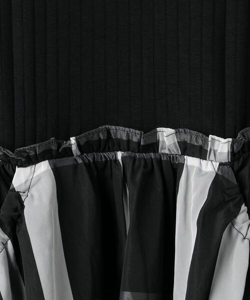 green label relaxing（グリーンレーベルリラクシング）の「TJ テレコ×タフタ チェック ロングワンピース 140cm-160cm（ワンピース・キッズ・ブラウン/ブラック・160cm/150cm/140cm）」の8枚目の写真