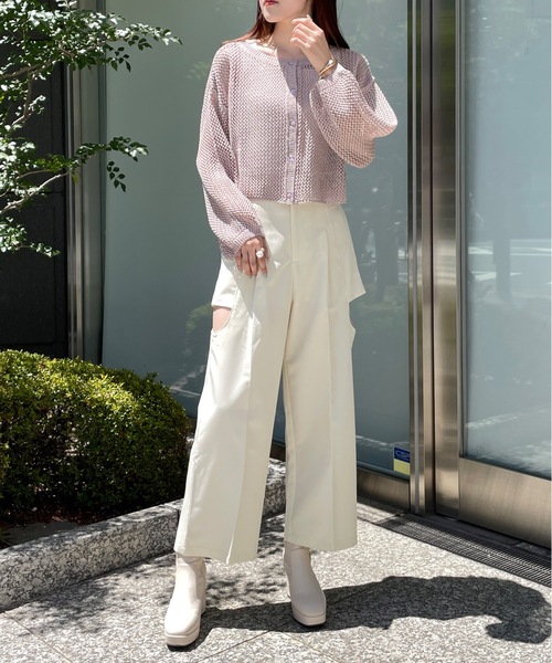 one way（ワンウェイ）の「ラメ入り2WAYメッシュカーデ（カーディガン