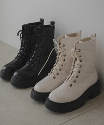 rectangle（レクタングル）の「キルティングレースアップブーツ（ブーツ）」