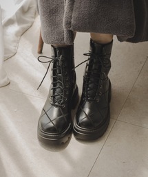 rectangle | キルティングレースアップブーツ(ブーツ)