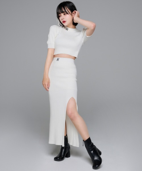 adree(アドリー)の「puff sleeve knit/パフスリーブニット(ニット/セーター・レディース・ブラック/ホワイト・SMALL/MEDIUM)」の5枚目の写真