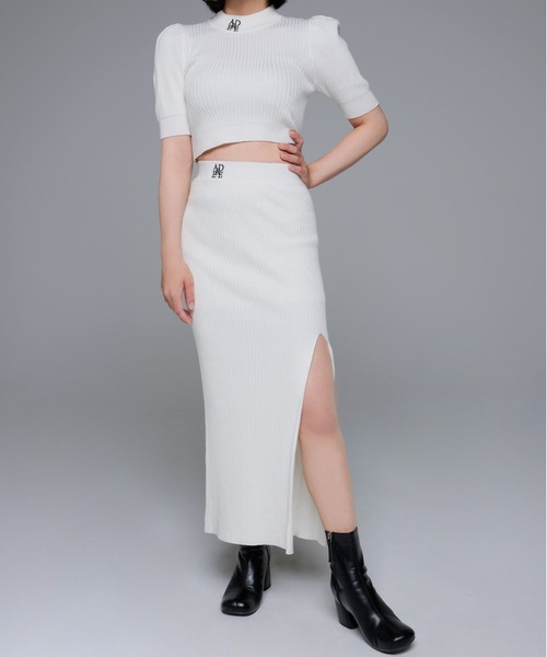 adree(アドリー)の「puff sleeve knit/パフスリーブニット(ニット/セーター・レディース・ブラック/ホワイト・SMALL/MEDIUM)」の6枚目の写真