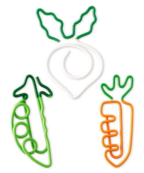 GLOBAL FORME CONCRETE（グローバルフォルムコンクリート）の「ベジタブル ペーパークリップ12p（ステーショナリー・レディース・マルチ・FREE）」の2枚目の写真