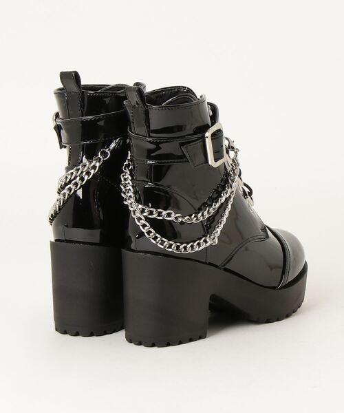【セール】LOVEHUNTER レースアップチェーンベルトブーツ（ブーツ）｜LOVEHUNTER（ラブハンター）