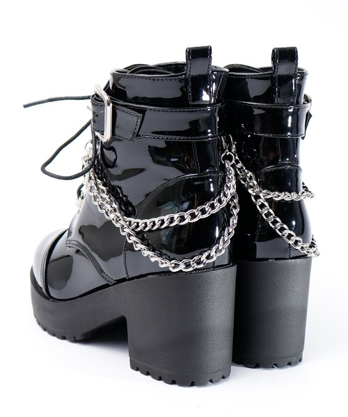 【セール】LOVEHUNTER レースアップチェーンベルトブーツ（ブーツ）｜LOVEHUNTER（ラブハンター）