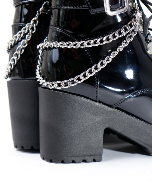 【セール】LOVEHUNTER レースアップチェーンベルトブーツ（ブーツ）｜LOVEHUNTER（ラブハンター）