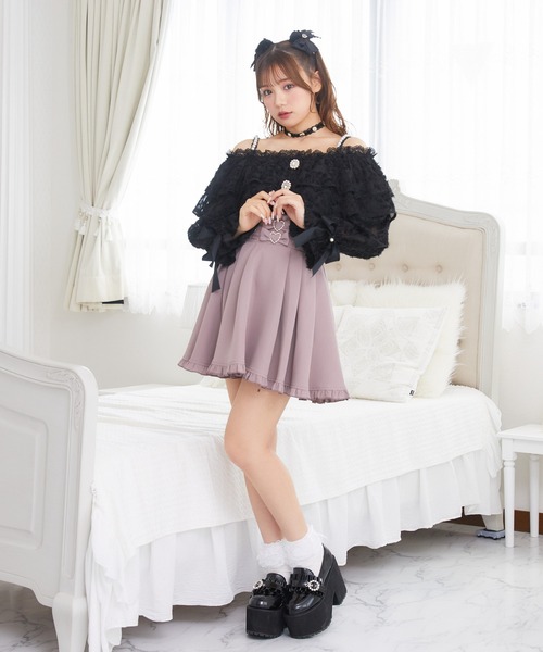 ROJITA(ロジータ)の「パール肩紐オフショルフェザーブラウス(シャツ/ブラウス・レディース・ブラック/ピンク/アイボリー・FREE)」の16枚目の写真