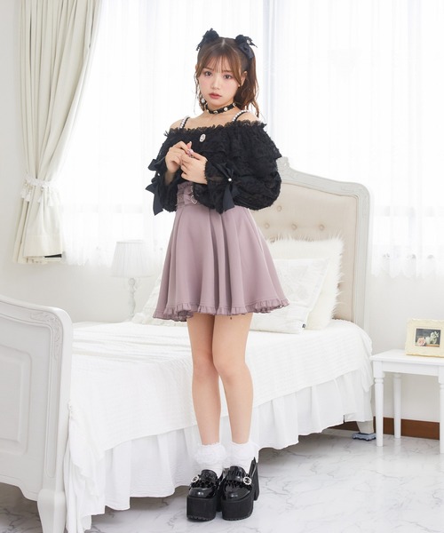 ROJITA(ロジータ)の「パール肩紐オフショルフェザーブラウス(シャツ/ブラウス・レディース・ブラック/ピンク/アイボリー・FREE)」の17枚目の写真