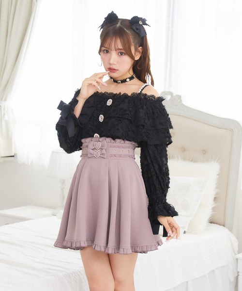 ROJITA(ロジータ)の「パール肩紐オフショルフェザーブラウス(シャツ/ブラウス・レディース・ブラック/ピンク/アイボリー・FREE)」の10枚目の写真