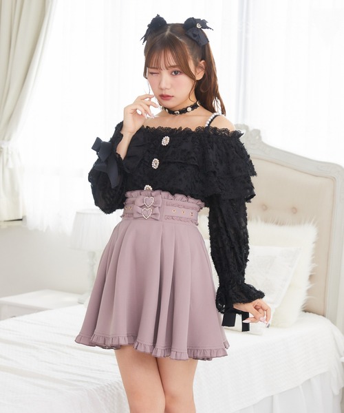 ROJITA(ロジータ)の「パール肩紐オフショルフェザーブラウス(シャツ/ブラウス・レディース・ブラック/ピンク/アイボリー・FREE)」の11枚目の写真