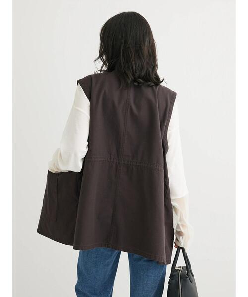 Sugar spoon（シュガースプーン）の「・SUGAR　SPOON　ノーカラーミリタリーベスト（ベスト・レディース・チャコールグレー/カーキ/ブラック・FREE）」の12枚目の写真