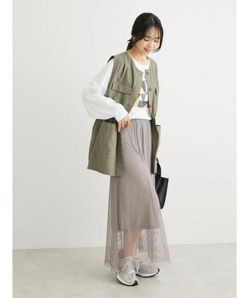 Sugar spoon（シュガースプーン）の「・SUGAR　SPOON　ノーカラーミリタリーベスト（ベスト・レディース・チャコールグレー/カーキ/ブラック・FREE）」の19枚目の写真