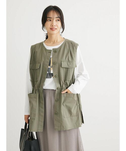 Sugar spoon（シュガースプーン）の「・SUGAR　SPOON　ノーカラーミリタリーベスト（ベスト・レディース・チャコールグレー/カーキ/ブラック・FREE）」の21枚目の写真