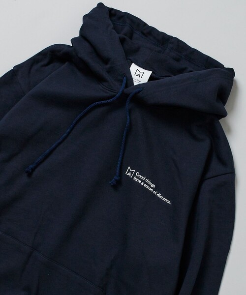 Firsthand（ファーストハンド）の「MA Firsthand/マ ファーストハンド FRENCH TERRY LOGO HOODIE / フレンチテリーロゴスウェット / プルオーバーフーディ（パーカー・メンズ・ネイビー/オフホワイト/ブラック/グレー・L/M）」の4枚目の写真