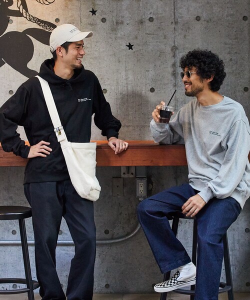 Firsthand（ファーストハンド）の「MA Firsthand/マ ファーストハンド FRENCH TERRY LOGO HOODIE / フレンチテリーロゴスウェット / プルオーバーフーディ（パーカー・メンズ・ネイビー/オフホワイト/ブラック/グレー・L/M）」の17枚目の写真