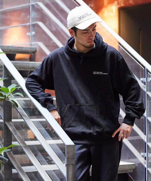 Firsthand（ファーストハンド）の「MA Firsthand/マ ファーストハンド FRENCH TERRY LOGO HOODIE / フレンチテリーロゴスウェット / プルオーバーフーディ（パーカー・メンズ・ネイビー/オフホワイト/ブラック/グレー・L/M）」の22枚目の写真