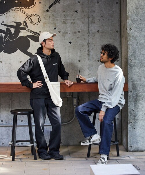 Firsthand（ファーストハンド）の「MA Firsthand/マ ファーストハンド FRENCH TERRY LOGO HOODIE / フレンチテリーロゴスウェット / プルオーバーフーディ（パーカー・メンズ・ネイビー/オフホワイト/ブラック/グレー・L/M）」の18枚目の写真