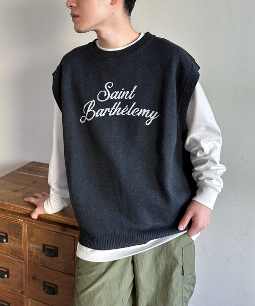 Commission ニットベスト　ユニセックス UNISEX モノグラムニットベスト – BUNNY APARTMENT