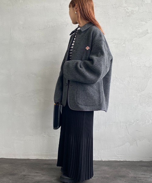 DANTON（ダントン）の「[DANTON/ダントン] ウールライトパイル カバーオールジャケット（カバーオール・レディース・ブラック/ベージュ/グレー・42/40）」の17枚目の写真