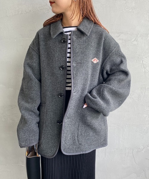 DANTON（ダントン）の「[DANTON/ダントン] ウールライトパイル カバーオールジャケット（カバーオール・レディース・ブラック/ベージュ/グレー・42/40）」の13枚目の写真
