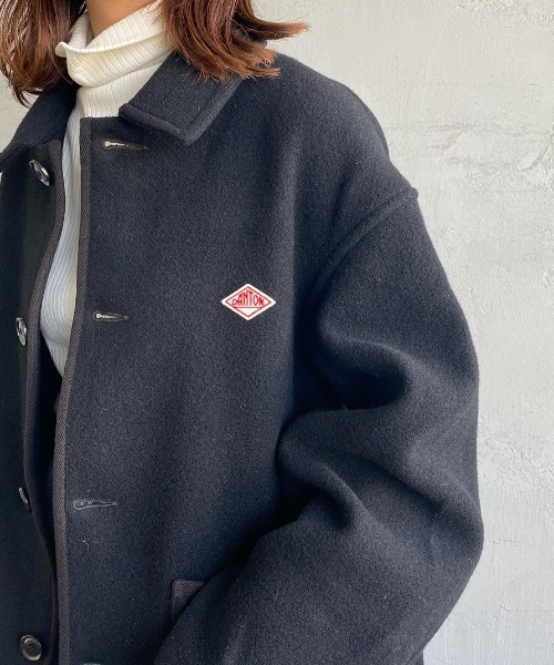 DANTON（ダントン）の「[DANTON/ダントン] ウールライトパイル カバーオールジャケット（カバーオール・レディース・ブラック/ベージュ/グレー・42/40）」の4枚目の写真