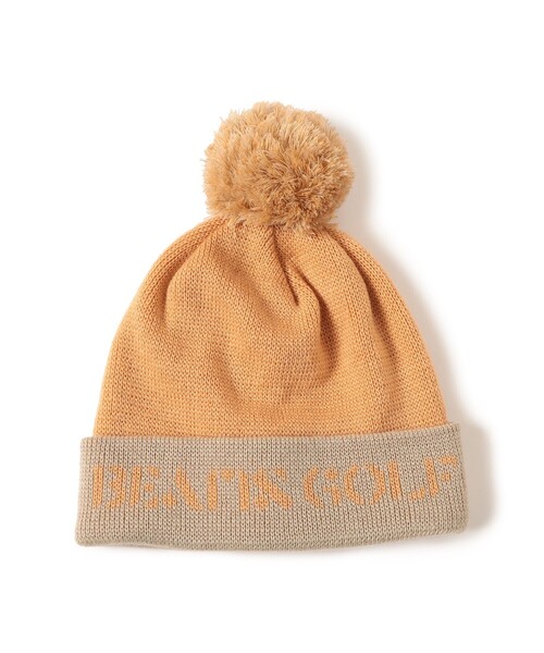 BEAMS GOLF(ビームスゴルフ)の「BEAMS GOLF / ポンポン ニットキャップ(ニットキャップ/ビーニー・レディース・オレンジ/セージグリーン/ブラック/ネイビー・FREE)」の4枚目の写真